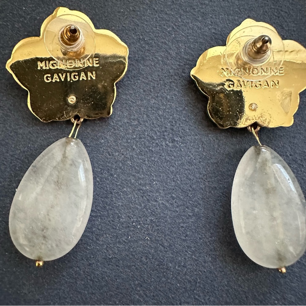 Mignonne Gavigan White Paloma Drop Earrings - Picture 7 of 12